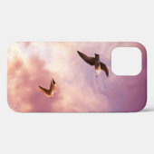 夕焼け飛んでいるの空のカモメCase-Mate iPhone c Case-Mate iPhoneケース (裏面 (横))