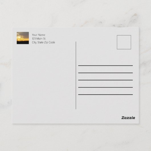 夕焼け ポストカード (裏面)