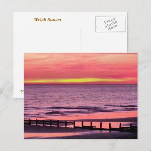 夕焼け ポストカード (正面/裏面)