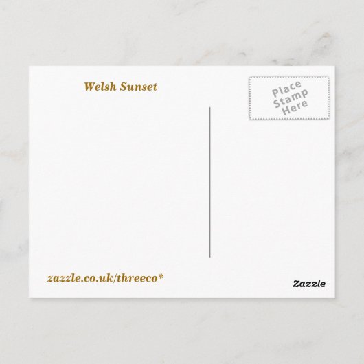 夕焼け ポストカード (裏面)