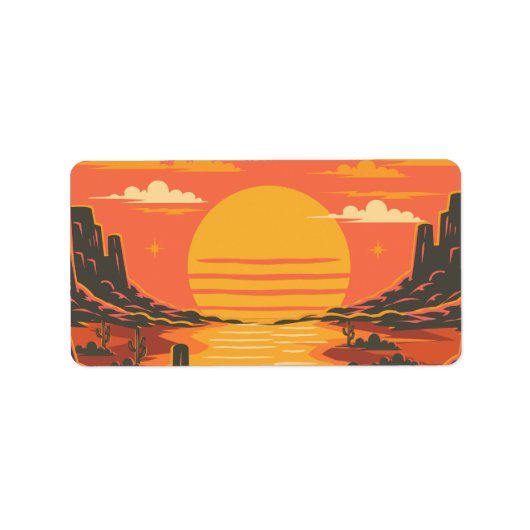 夕焼け ラベル (正面)