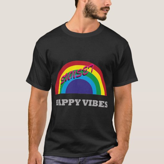 夕焼け、幸せな気分 Tシャツ (正面)