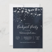 夕空のイルミネーション　庭でのパーティーの招待状 招待状 (正面)