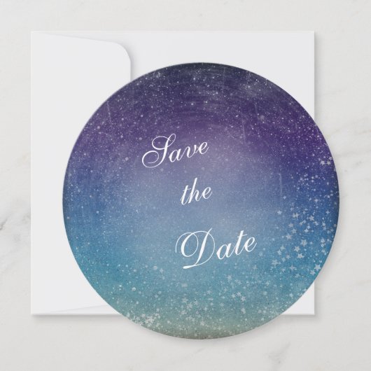 夕空の星を救う 結婚式のSave the Date セーブザデート (正面)