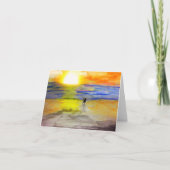 夕陽に向かって カード (正面)
