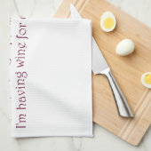 夕食のためのワイン キッチンタオル (四つ折り)