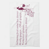 夕食のためのワイン キッチンタオル (縦)