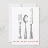 夕食のカードをお願いしてありがとう サンキューカード (正面)