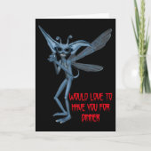 夕食のハローウィンパーティの招待のためのあります 招待状 (正面)