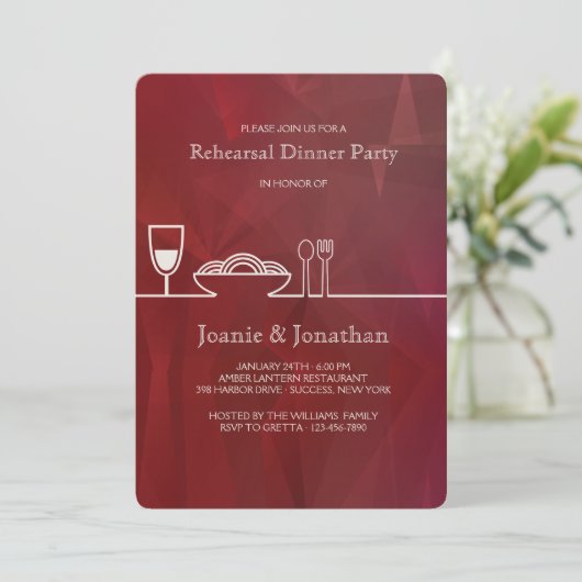夕食のパーティの招待状 招待状 (スタンド正面)