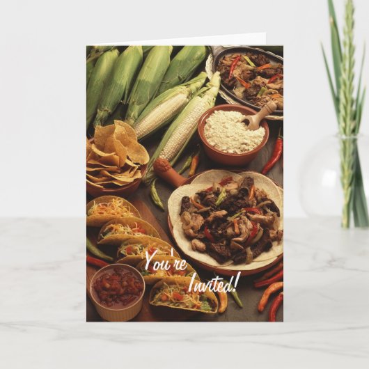 夕食のパーティの招待状 招待状 (正面)