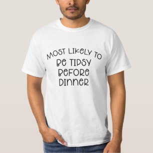 夕食の前に酔いしそう Tシャツ