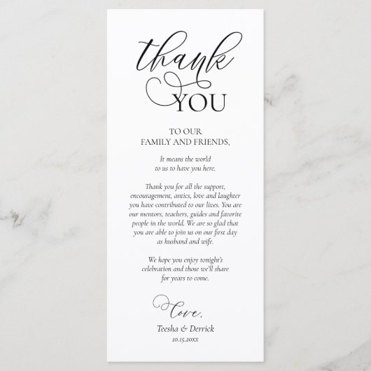 . .夕食の席設定感謝のカルグラフカード プログラム (正面)