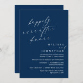 夕食の後ずっと幸せに結婚の駆け落ちパーティー 招待状 (正面/裏面)