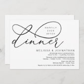 夕食の後ずっと幸せに結婚駆け落ち 招待状 (正面/裏面)