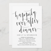 夕食の後ずっと幸せに結婚駆け落ち 招待状 (正面/裏面)