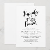 夕食の後ずっと幸せに結婚駆け落ち 招待状 (正面/裏面)