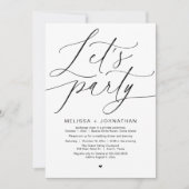 夕食の後パーティーを楽しく過結婚ごそう 招待状 (正面)