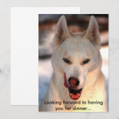 夕食の招待とユーモアのtouch 招待状 (正面/裏面)