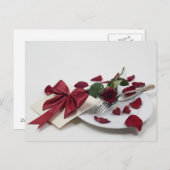 夕食の招待カード インビテーションポストカード (正面/裏面)