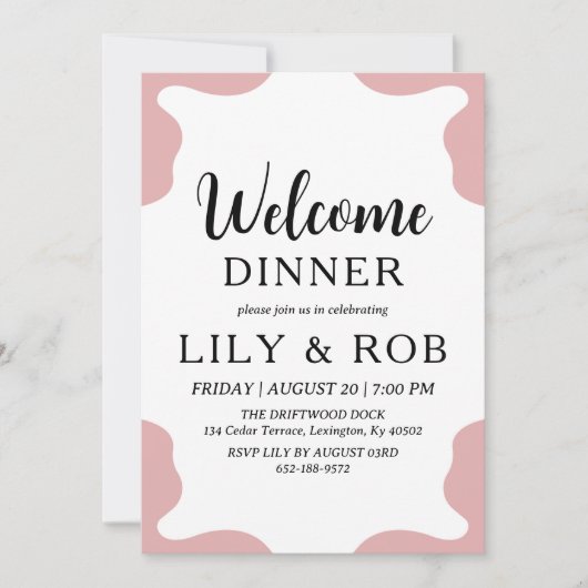 夕食の招待 招待状 (正面)