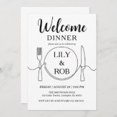 夕食の招待 招待状 (正面/裏面)