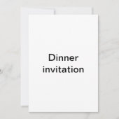 夕食の招待 招待状 (正面)