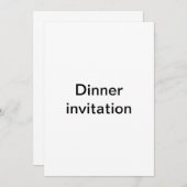 夕食の招待 招待状 (正面/裏面)
