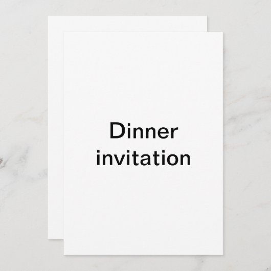 夕食の招待 招待状 (正面/裏面)