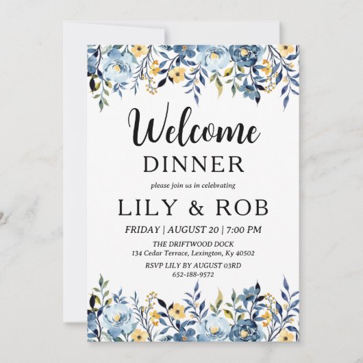 夕食の招待 招待状 (正面)