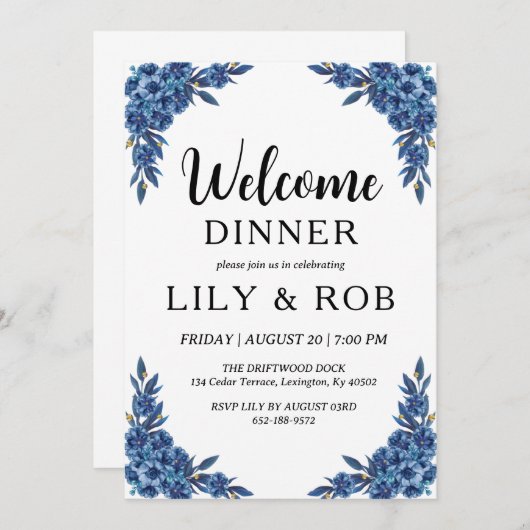 夕食の招待 招待状 (正面/裏面)