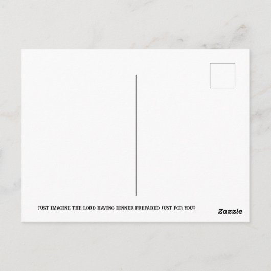 夕食の準備は主から ポストカード (裏面)