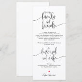 夕食の設定サンキューカード結婚を配置 プログラム (正面/裏面)