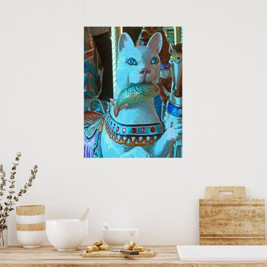 夕食の魚 ポスター (キッチン)