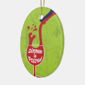 夕食は注がれたオーナメントです セラミックオーナメント (左)