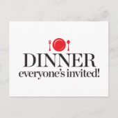 夕食は皆招待されました インビテーションポストカード (正面)