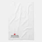 夕食は皆招待されました キッチンタオル (縦)