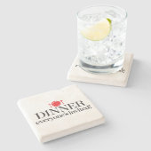 夕食は皆招待されました ストーンコースター (横)