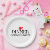 夕食は皆招待されました ペーパープレート (パーティー)