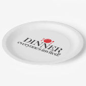 夕食は皆招待されました ペーパープレート (アングル)