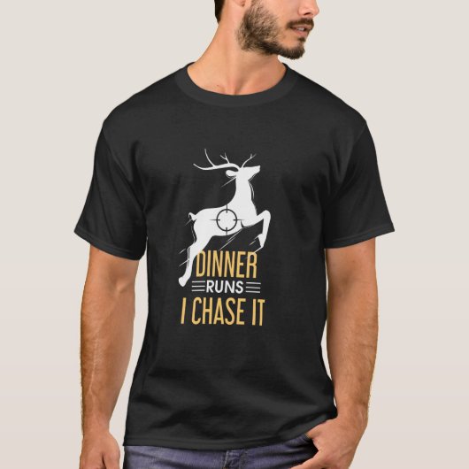 夕食は走る 私は追いかける Tシャツ (正面)