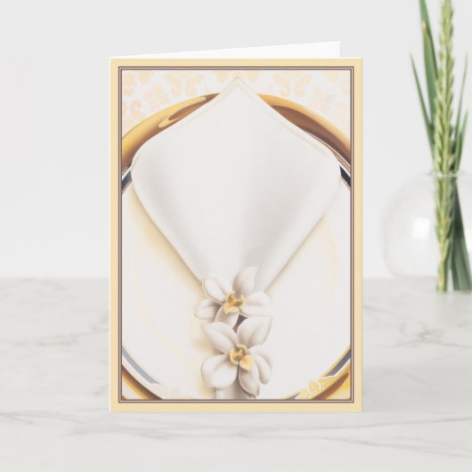 「夕食は８時に」 カード (正面)