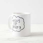 夕食は？おもしろい引用文 コーヒーマグカップ (正面左)