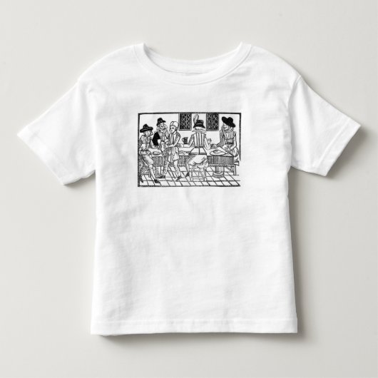 夕食パーティー、「Roxburgheの民謡の本 トドラーTシャツ (正面)
