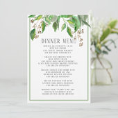夕食メニュー夏の群葉の緑の草木のユーカリの芸術 メニュー (スタンド正面)