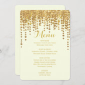 夕食メニュー|金ゴールドの紙吹雪 メニュー (正面/裏面)