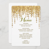 夕食メニュー|金ゴールドの紙吹雪 メニュー (正面/裏面)