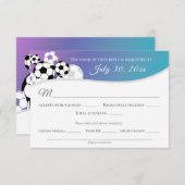 夕食付きサッカーの応答カード 出欠カード (正面/裏面)