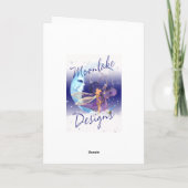 夕食会のカードスタイリッシュブラックと金ゴールド サンキューカード (裏面)