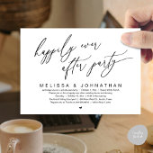 夕食後の幸モダン結婚福 招待状